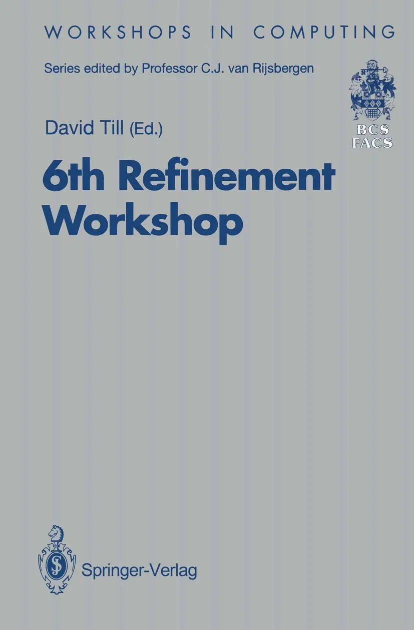 Cover: 9783540198864 | 6th Refinement Workshop | David Till | Taschenbuch | x | Englisch