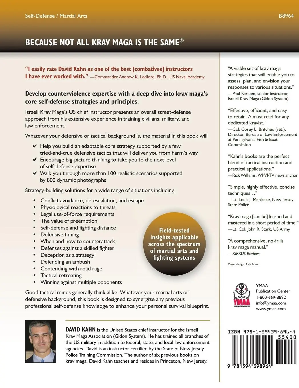 Rückseite: 9781594398964 | Krav Maga Fundamental Strategies | David Kahn | Buch | Gebunden | 2022