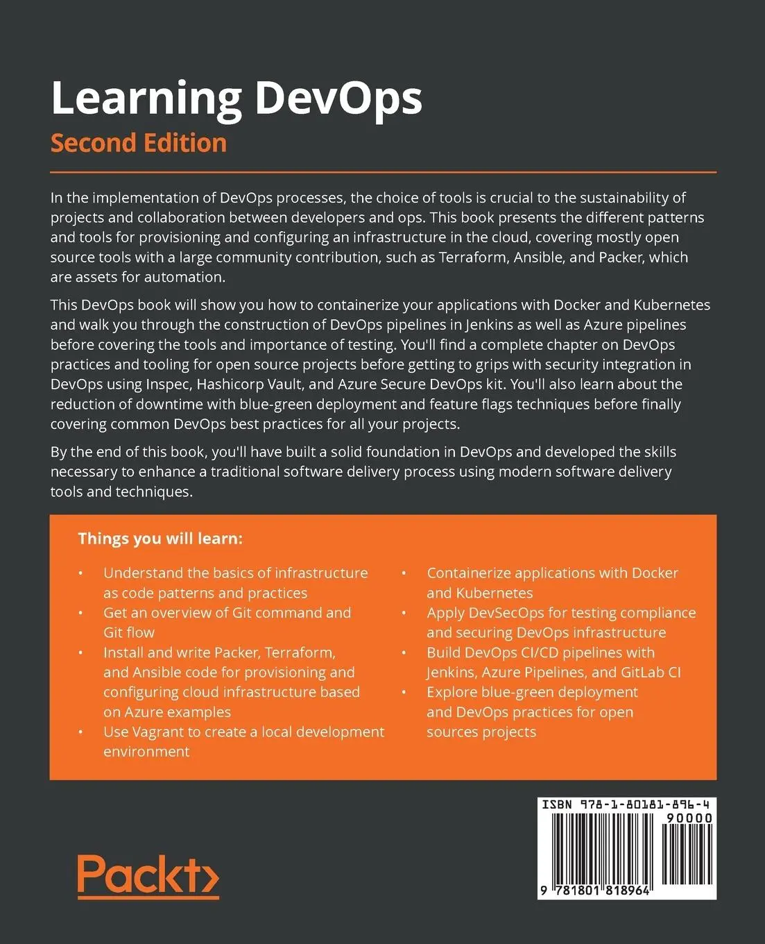 Rückseite: 9781801818964 | Learning DevOps - Second Edition | Mikael Krief | Taschenbuch | 2022