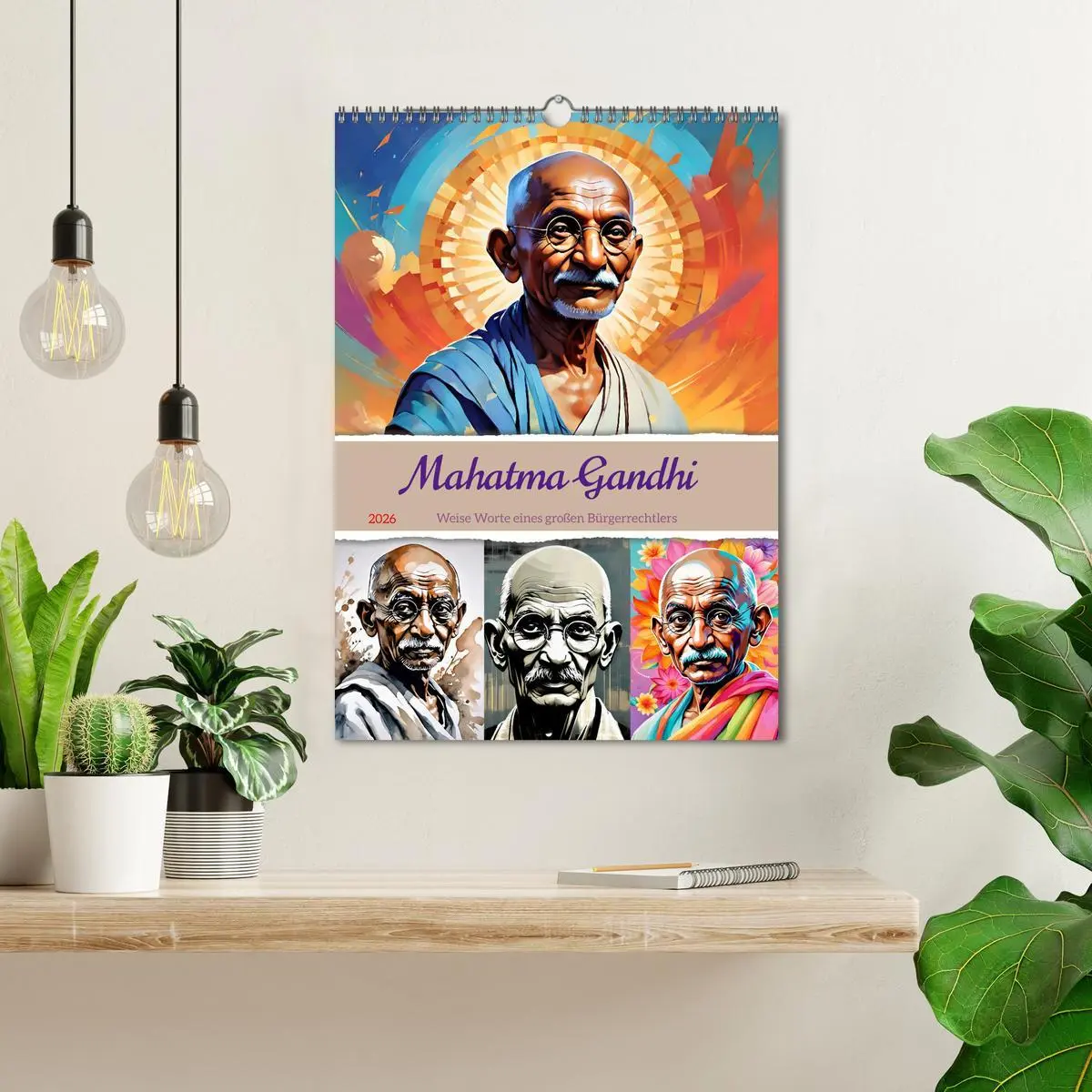 Bild: 9783457268964 | Mahatma Gandhi (Wandkalender 2026 DIN A3 hoch), CALVENDO...