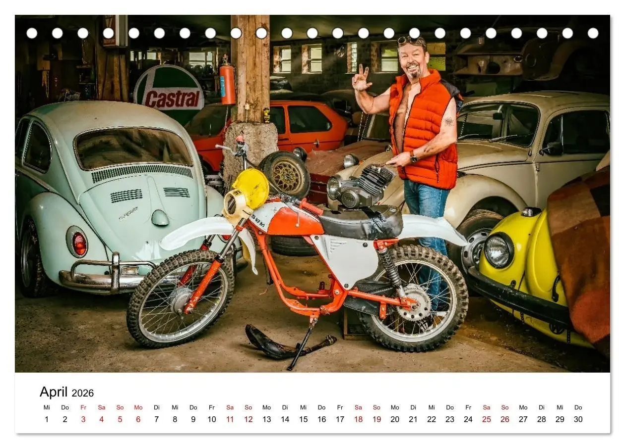 Bild: 9783516598964 | Echte Männer, coole Mopeds (Tischkalender 2026 DIN A5 quer),...