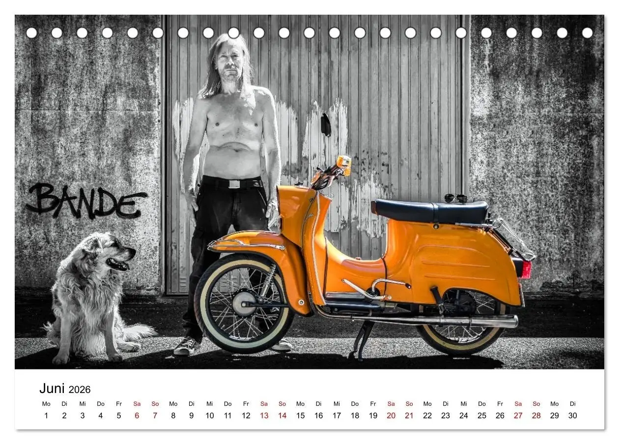 Bild: 9783516598964 | Echte Männer, coole Mopeds (Tischkalender 2026 DIN A5 quer),...