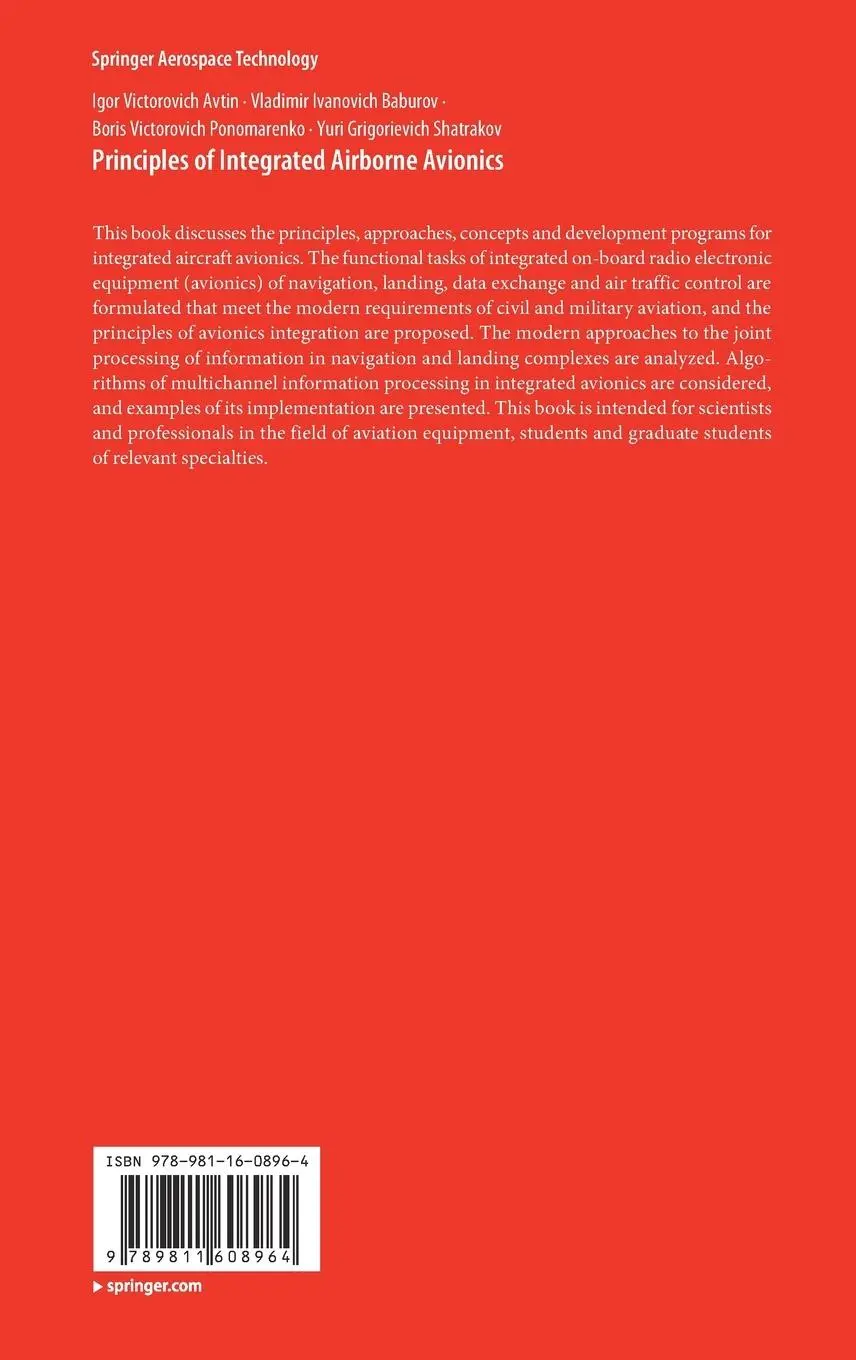 Rückseite: 9789811608964 | Principles of Integrated Airborne Avionics | Avtin (u. a.) | Buch