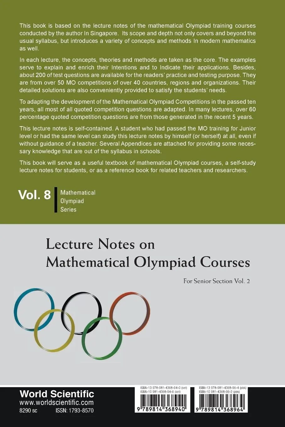 Rückseite: 9789814368964 | LEC NOTE MATH OLYM | SNR SEC (V2) | Jiagu Xu | Taschenbuch | Paperback