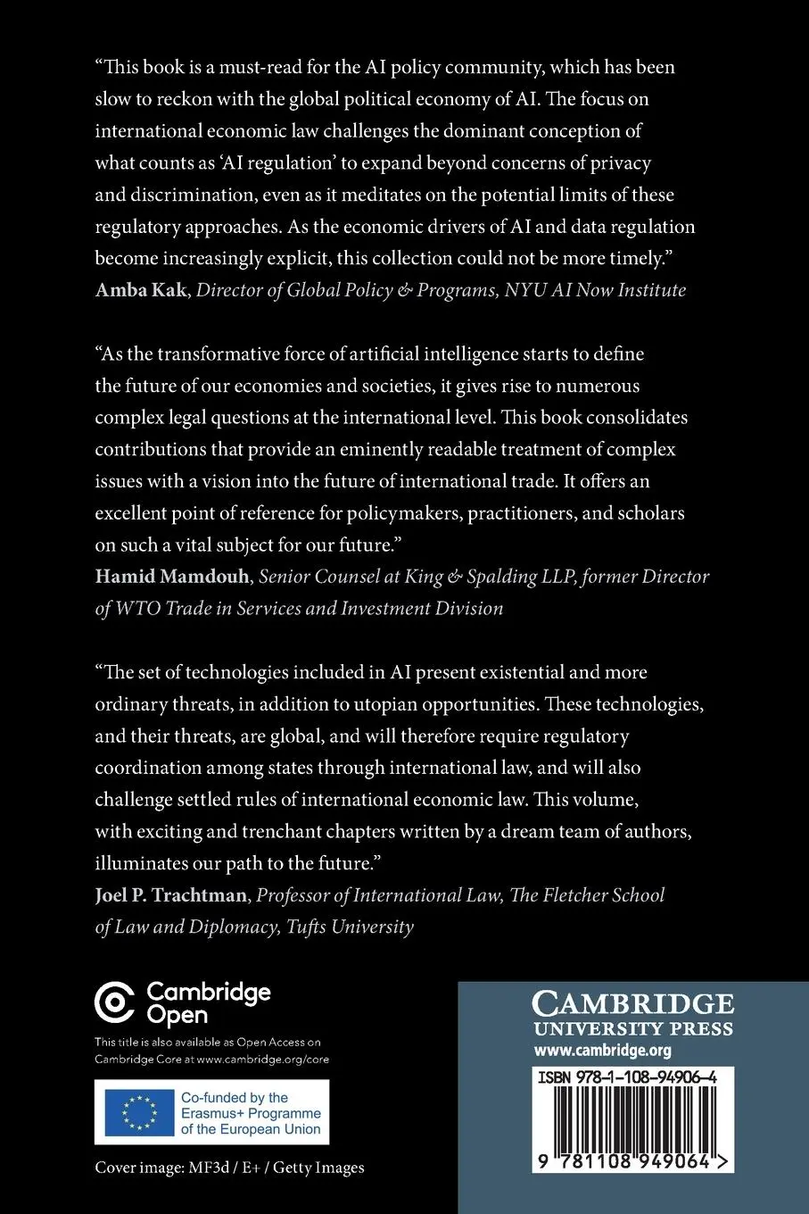 Rückseite: 9781108949064 | Artificial Intelligence and International Economic Law | Peng (u. a.)