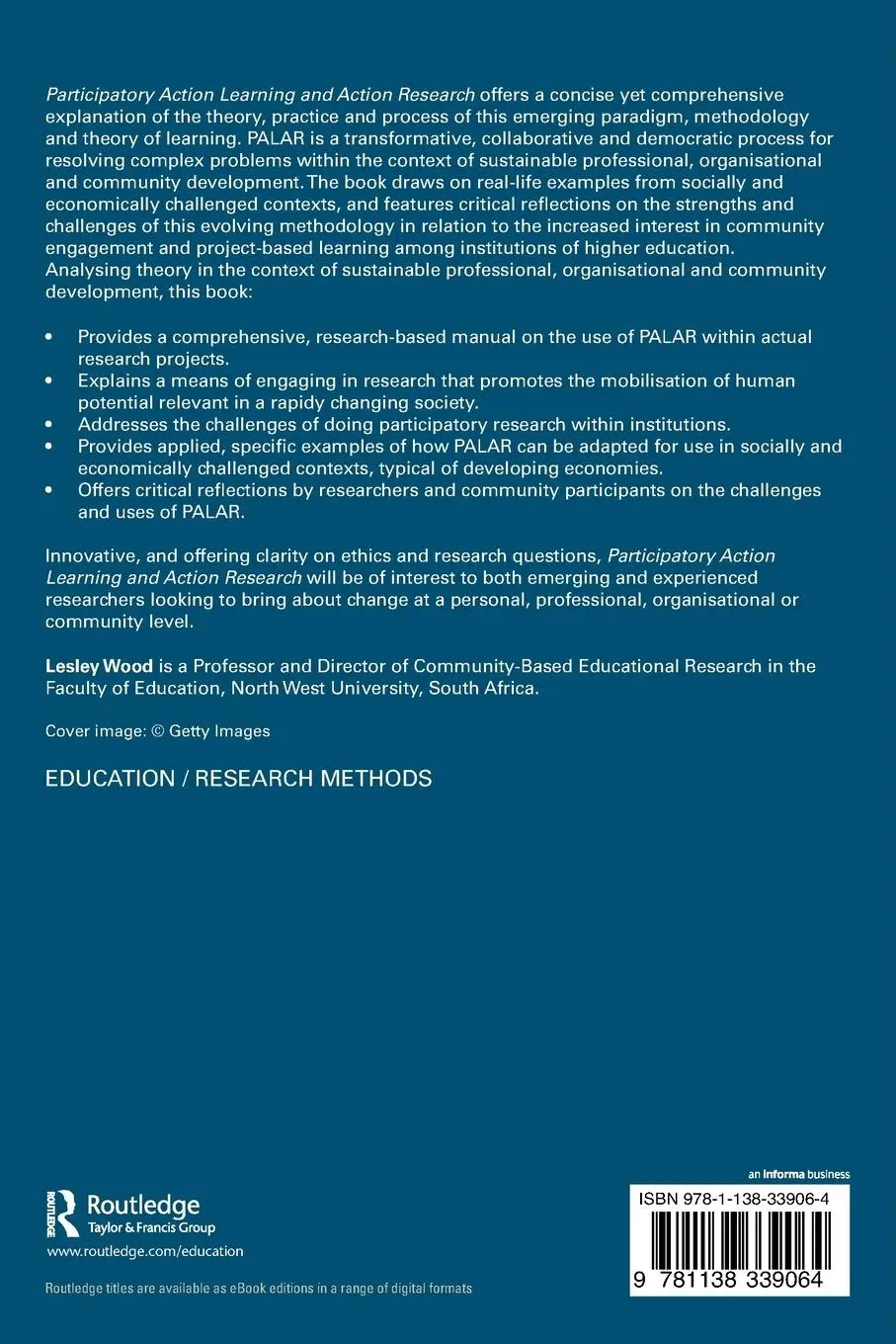 Rückseite: 9781138339064 | Participatory Action Learning and Action Research | Lesley Wood | Buch