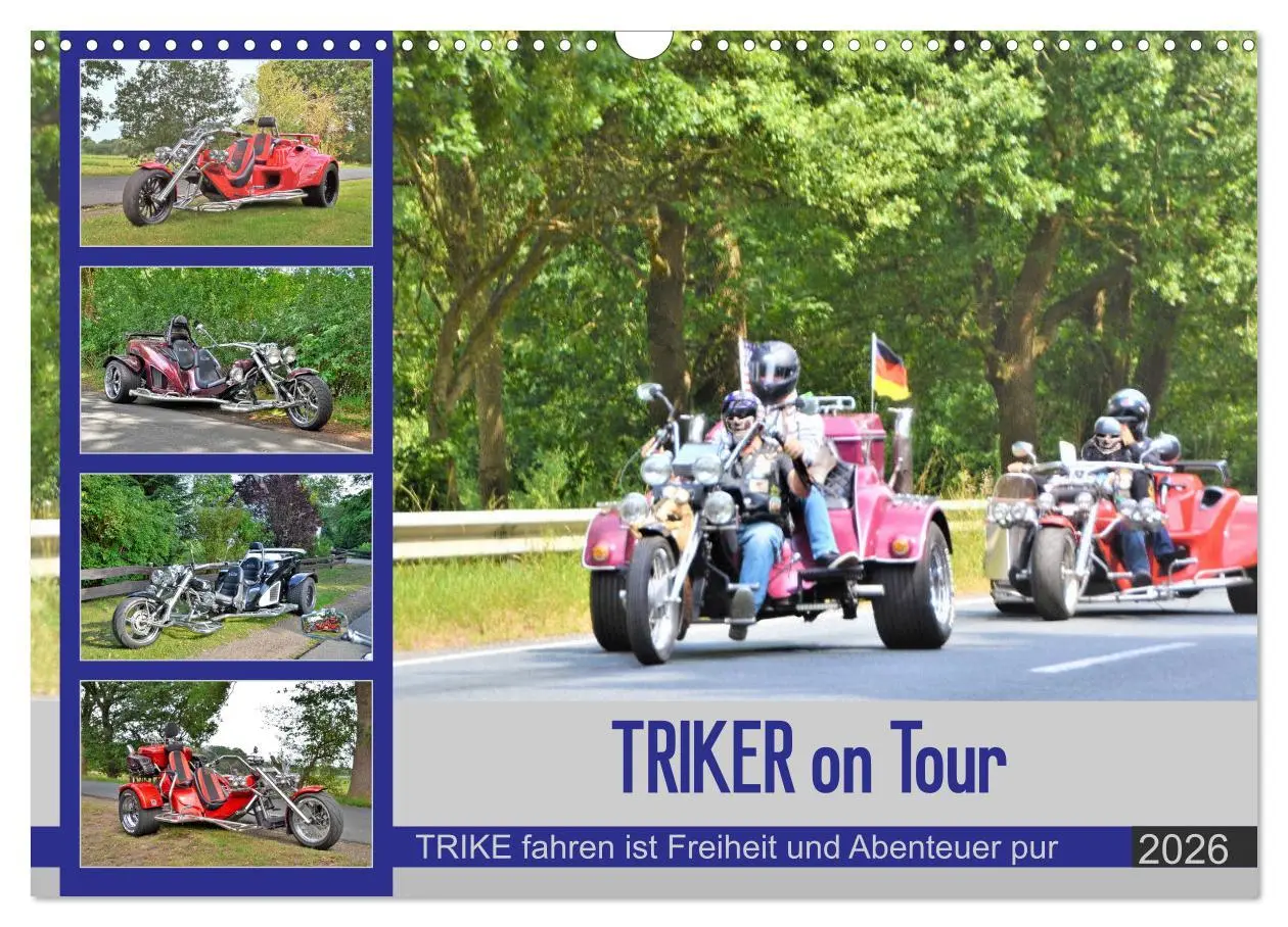 Cover: 9783457779064 | TRIKER on Tour (Wandkalender 2026 DIN A3 quer), CALVENDO...