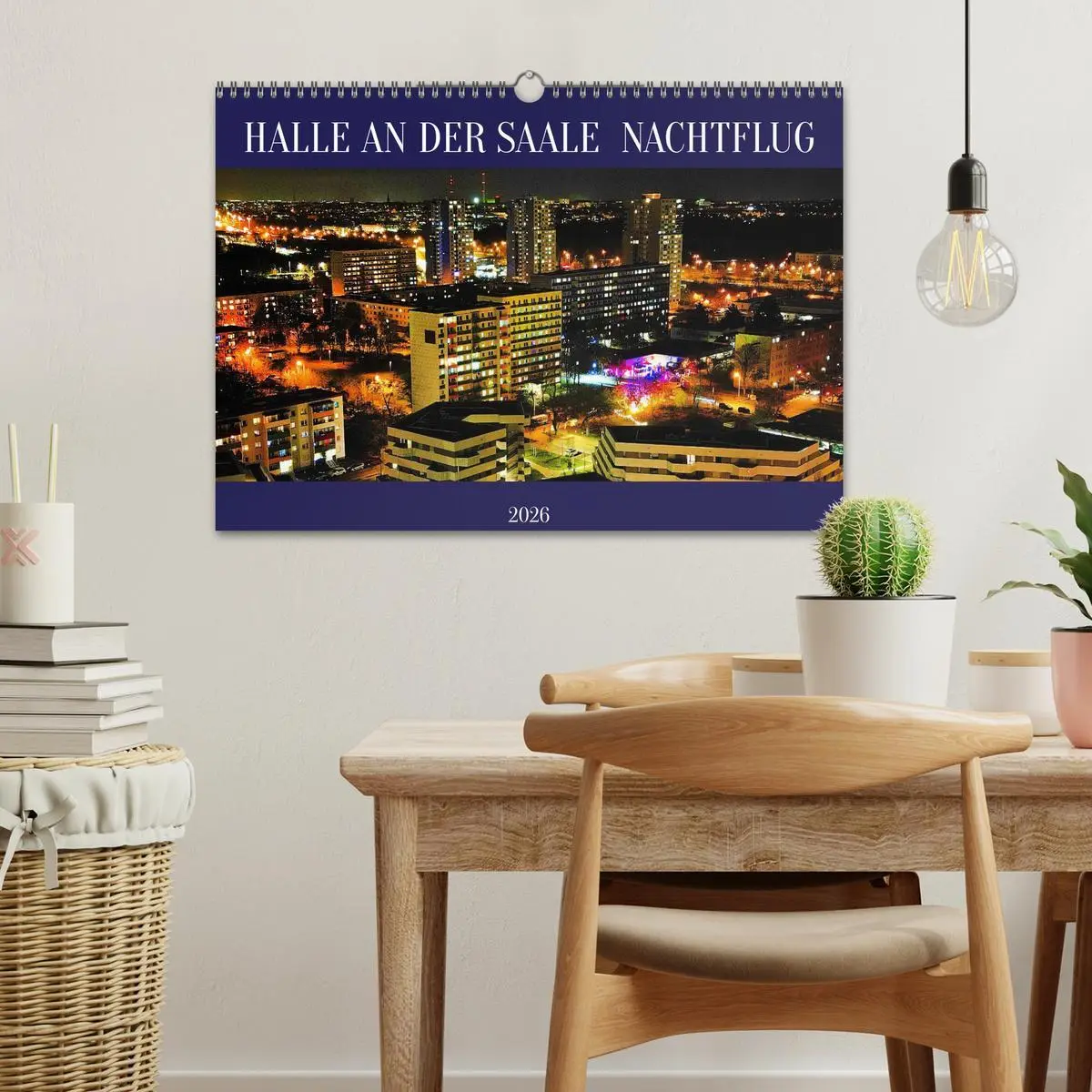 Bild: 9783516629064 | HALLE AN DER SAALE NACHTFLUG (Wandkalender 2026 DIN A3 quer),...
