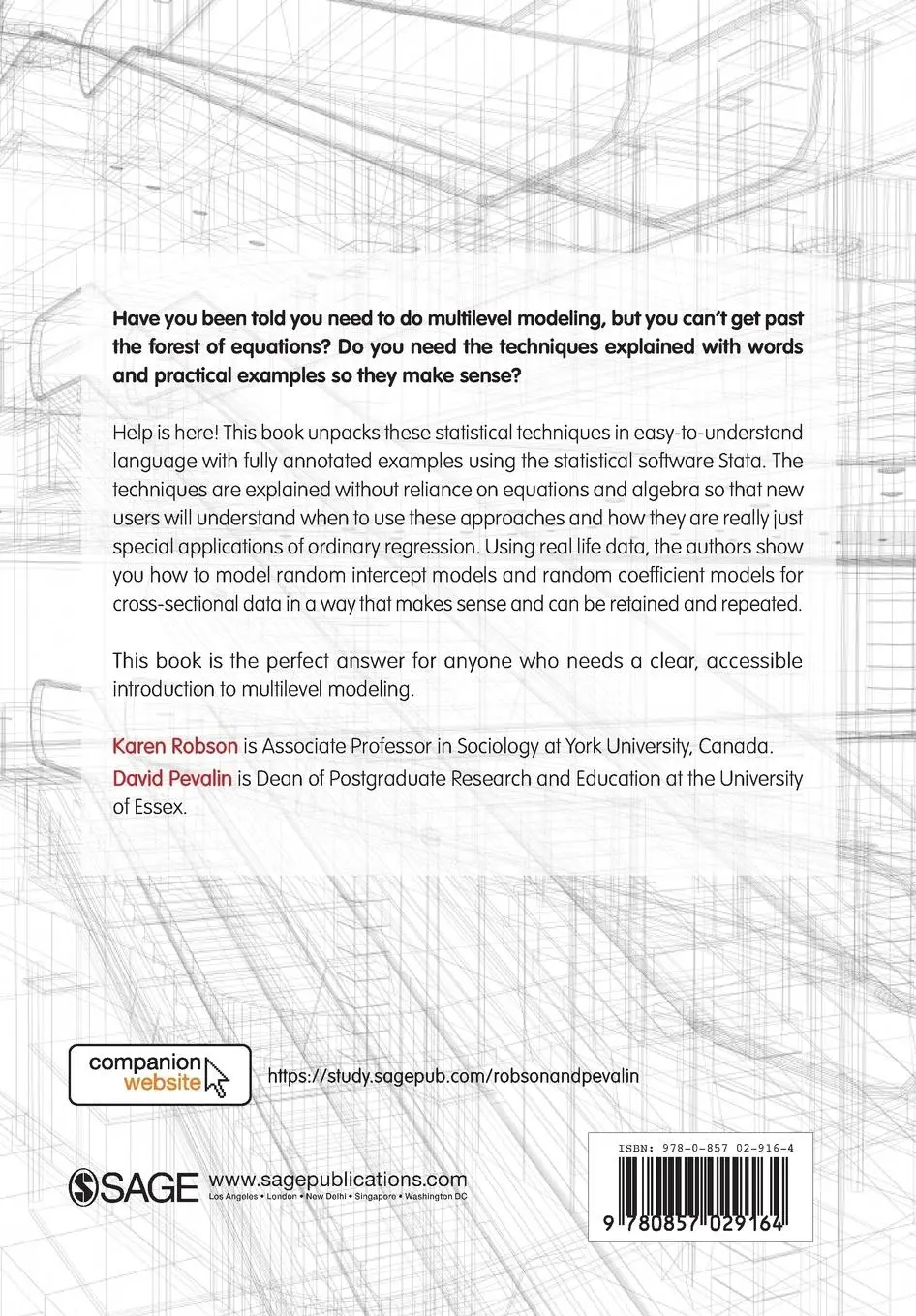Rückseite: 9780857029164 | Multilevel Modeling in Plain Language | Karen Robson (u. a.) | Buch