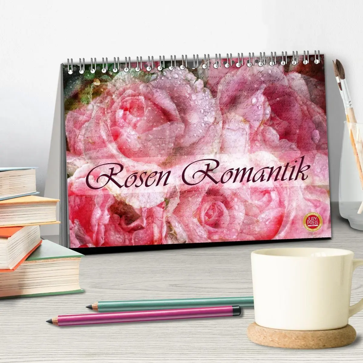Bild: 9783594079164 | Rosen Romantik (Tischkalender 2027 DIN A5 quer), CALVENDO...