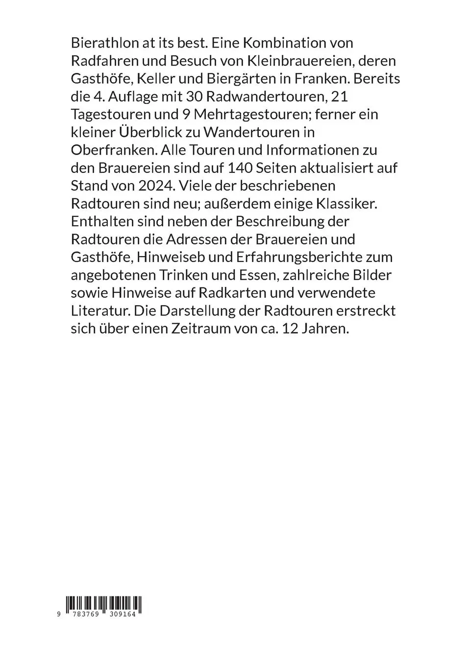 Rückseite: 9783769309164 | Radwandern für Bierliebhaber | Franken | Wieland Achenbach | Buch