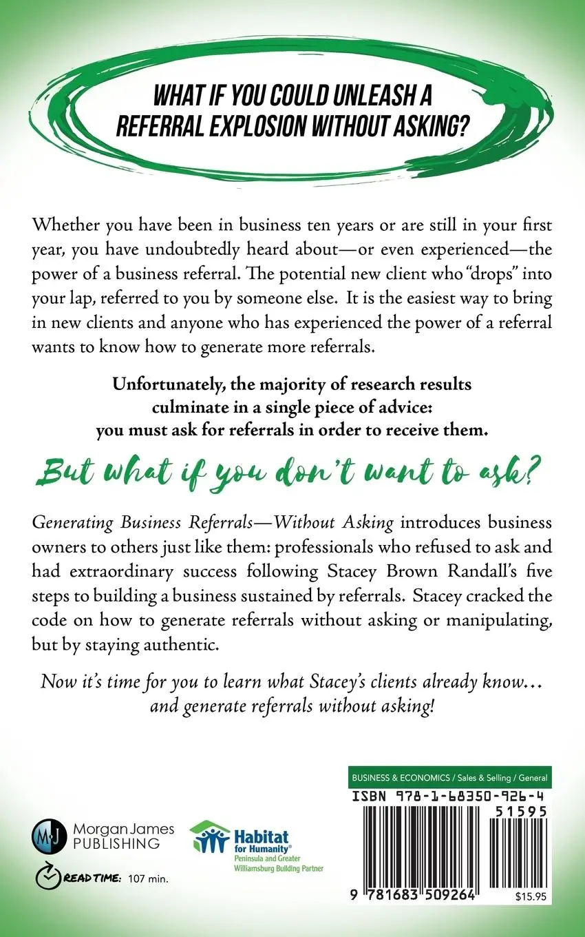 Rückseite: 9781683509264 | Generating Business Referrals Without Asking | Stacey Brown Randall