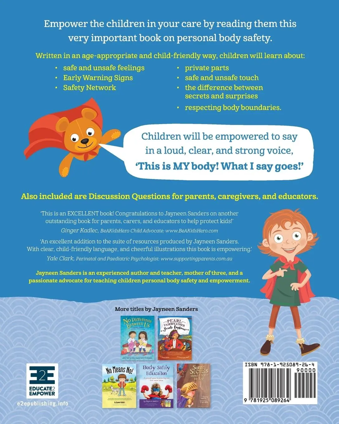 Rückseite: 9781925089264 | My Body! What I Say Goes! | Jayneen Sanders | Taschenbuch | Englisch