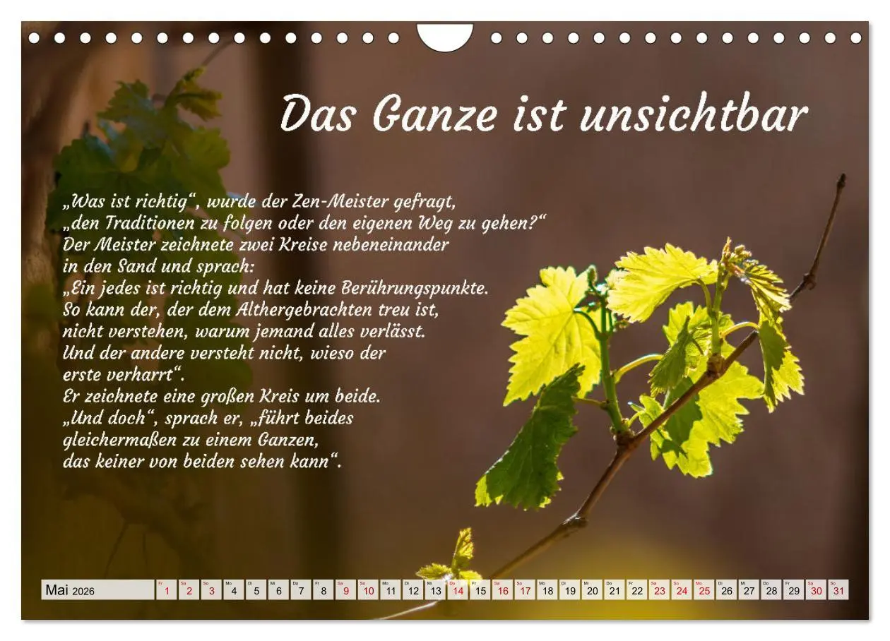 Bild: 9783457379264 | Und der Zen-Meister sprach (Wandkalender 2026 DIN A4 quer),...
