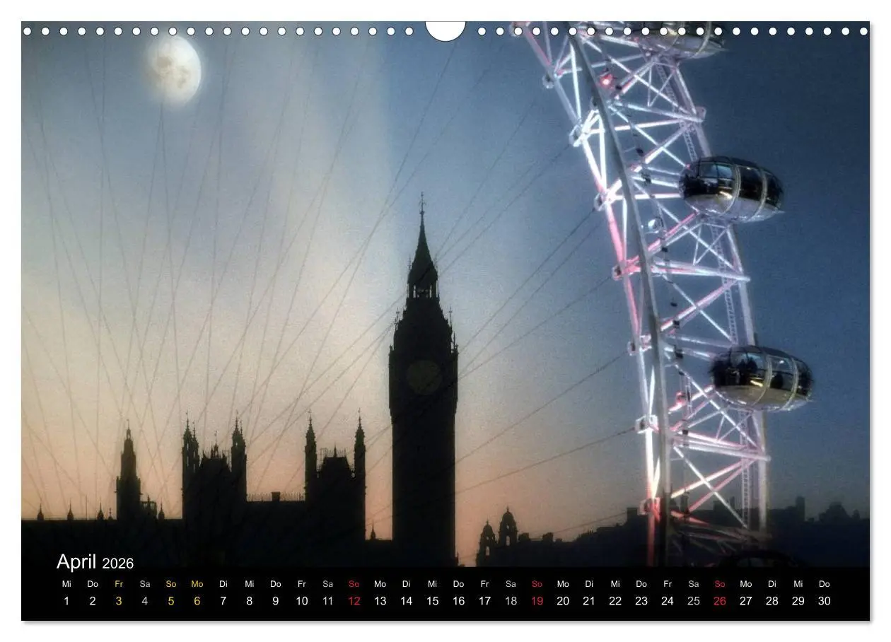 Bild: 9783516089264 | Mondnacht (Wandkalender 2026 DIN A3 quer), CALVENDO Monatskalender