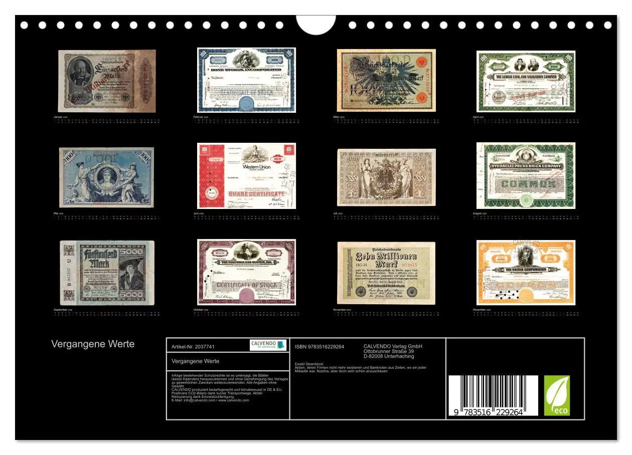 Bild: 9783516229264 | Vergangene Werte (Wandkalender 2026 DIN A4 quer), CALVENDO...
