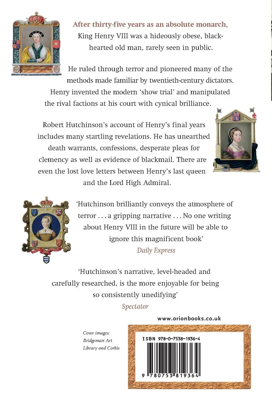 Rückseite: 9780753819364 | The Last Days of Henry VIII | Robert Hutchinson | Taschenbuch | 2009