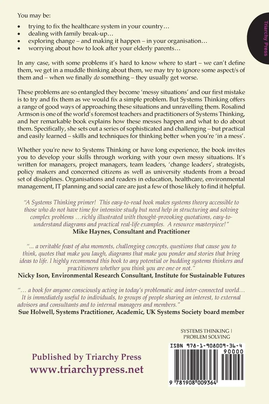 Rückseite: 9781908009364 | Growing Wings on the Way | Systems Thinking for Messy Situations