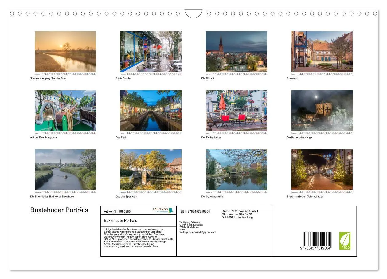 Bild: 9783457819364 | Buxtehuder Porträts (Wandkalender 2026 DIN A3 quer), CALVENDO...