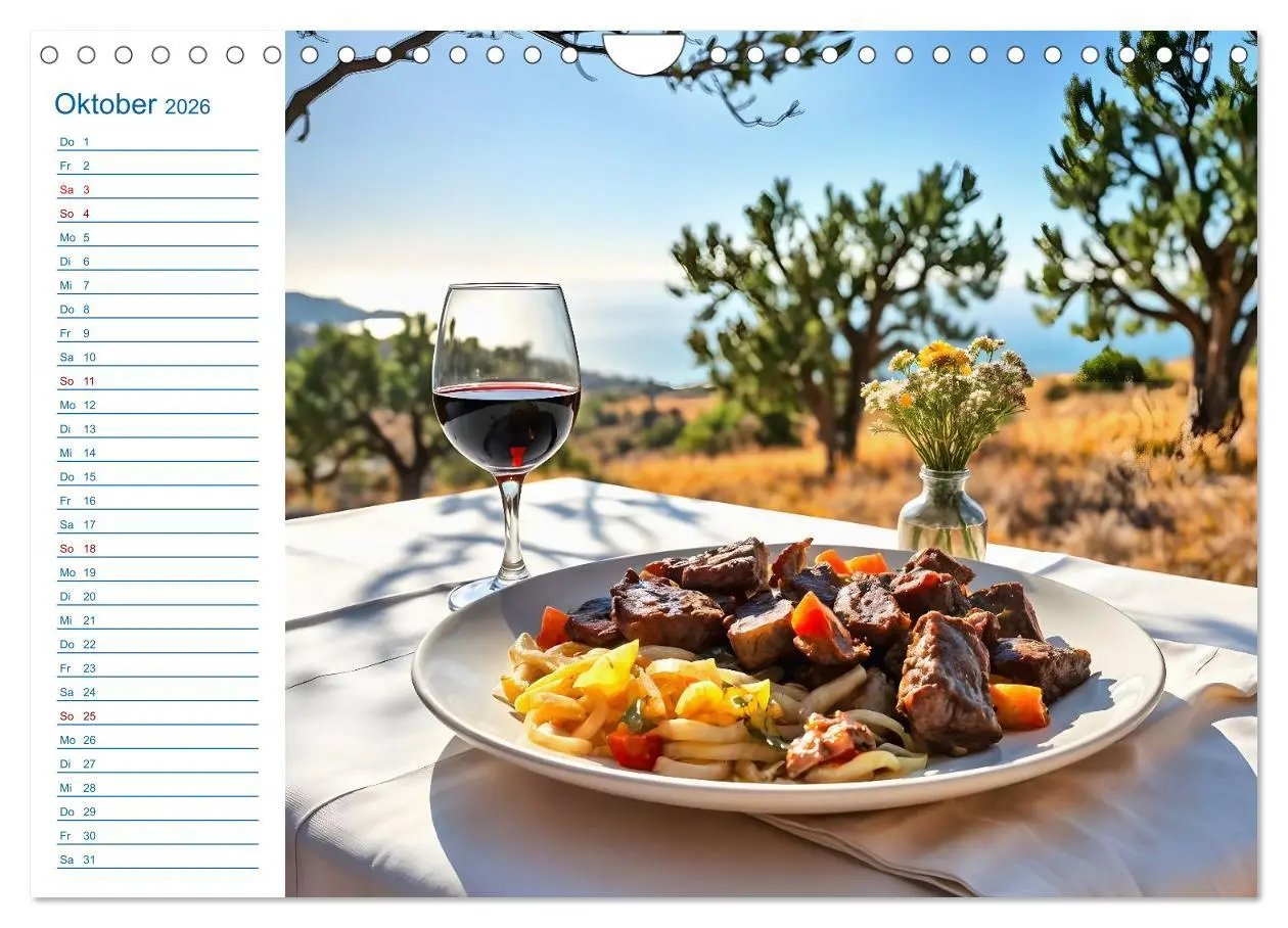 Bild: 9783457989364 | Zwölf Teller Sonne - Kulinarisch durchs Griechenjahr (Wandkalender...