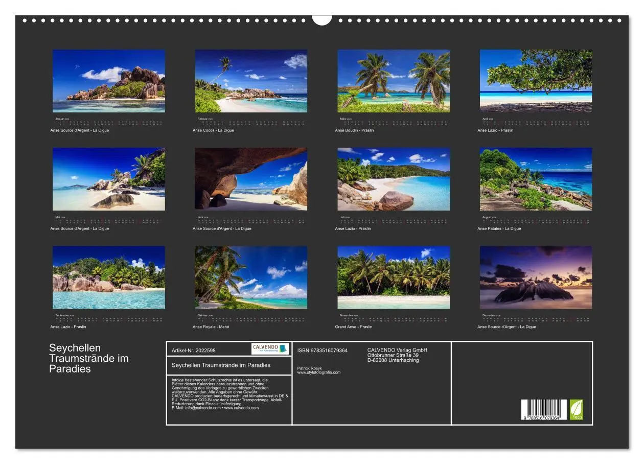 Bild: 9783516079364 | Seychellen Traumstrände im Paradies (Wandkalender 2026 DIN A2...