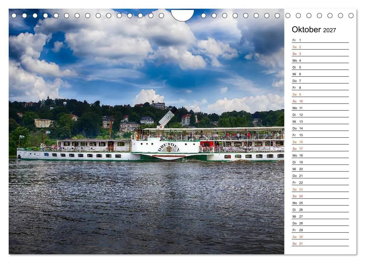 Bild: 9783569929364 | Schaufelraddampfer (Wandkalender 2027 DIN A4 quer), CALVENDO...