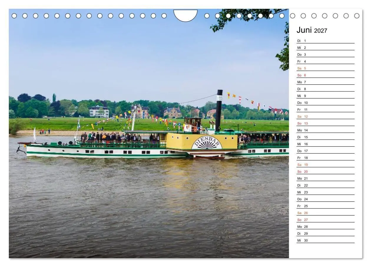 Bild: 9783569929364 | Schaufelraddampfer (Wandkalender 2027 DIN A4 quer), CALVENDO...