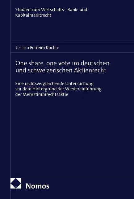 Cover: 9783756039364 | One share, one vote im deutschen und schweizerischen Aktienrecht