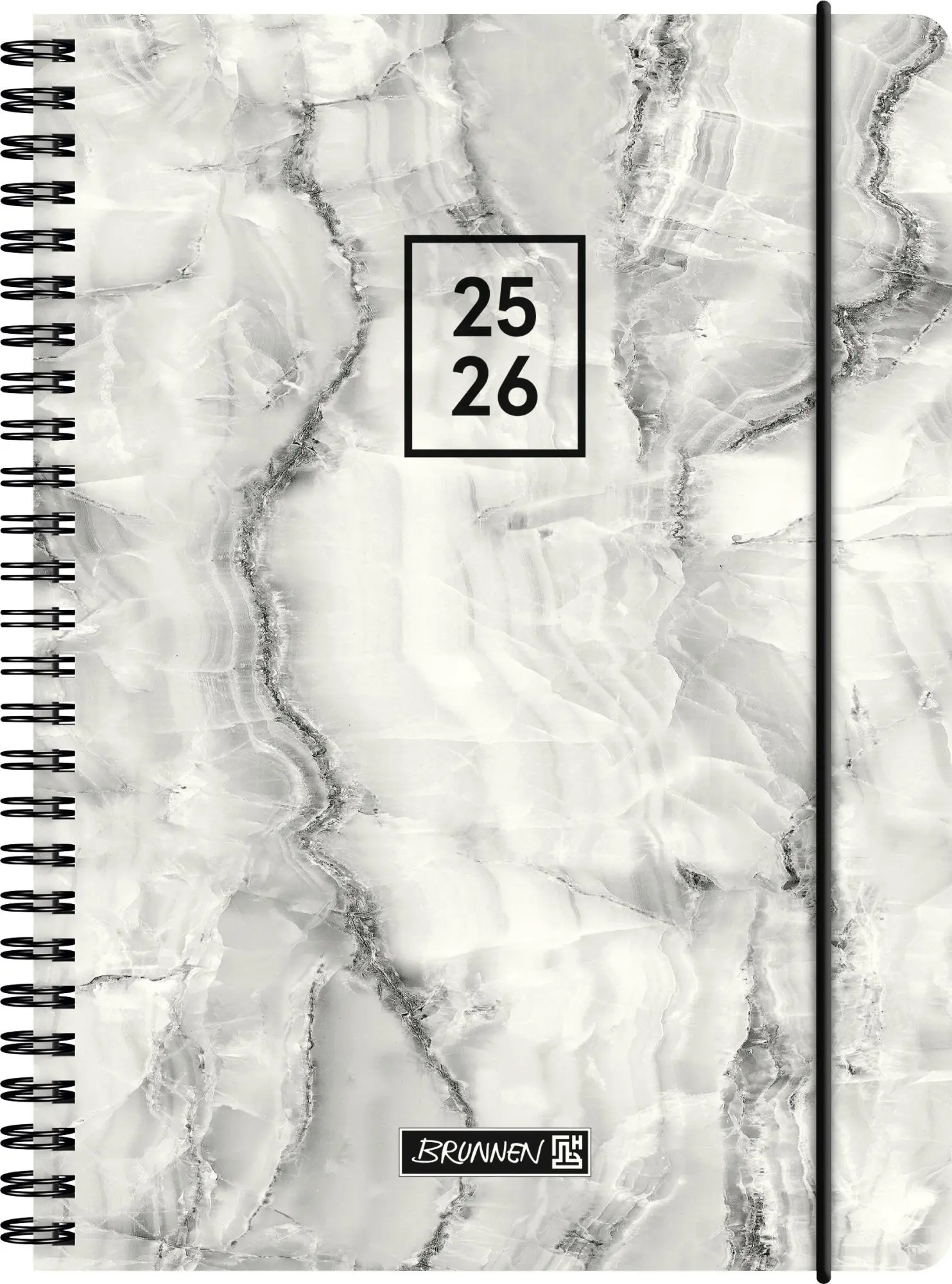 Cover: 4061947139464 | BRUNNEN Schülerkalender (2025/2026) "Grey Marble", 2 Seiten = 1...