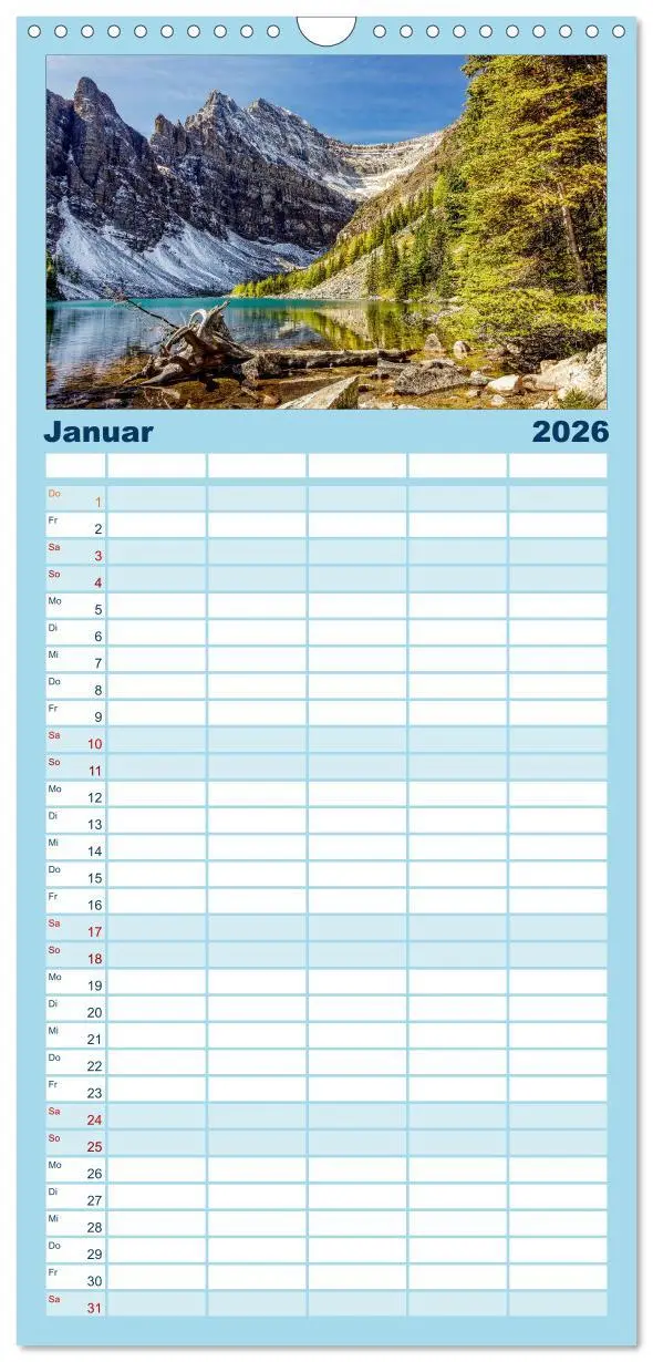 Bild: 9783516519464 | Familienplaner 2026 - West-Kanada mit 5 Spalten (Wandkalender, 21 x...