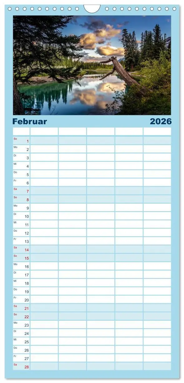 Bild: 9783516519464 | Familienplaner 2026 - West-Kanada mit 5 Spalten (Wandkalender, 21 x...