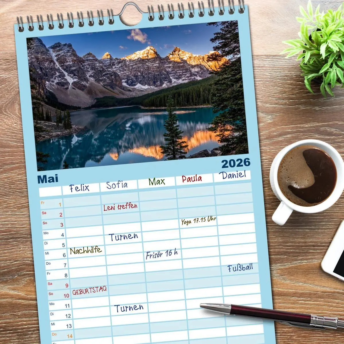 Bild: 9783516519464 | Familienplaner 2026 - West-Kanada mit 5 Spalten (Wandkalender, 21 x...