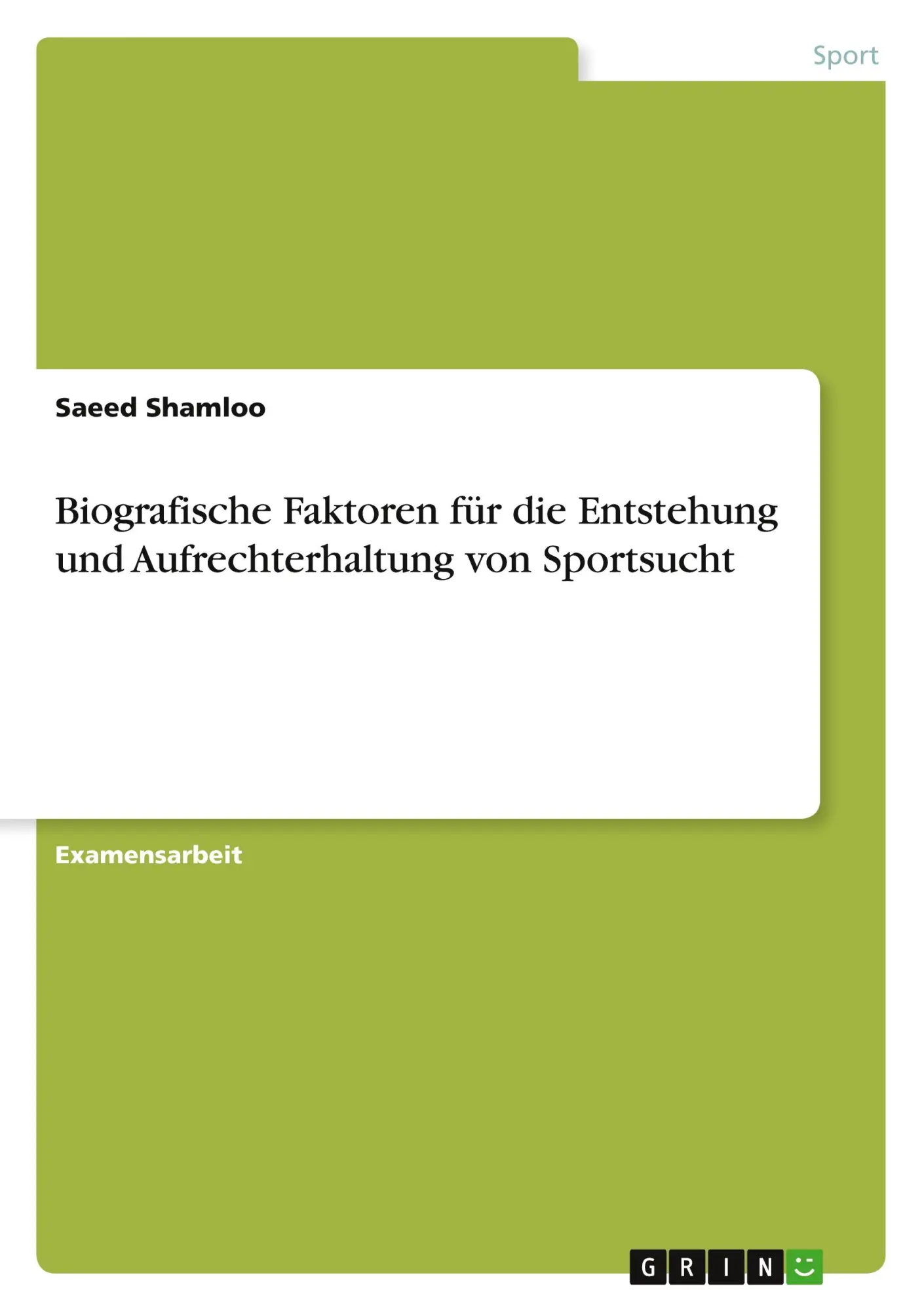 Cover: 9783963559464 | Biografische Faktoren für die Entstehung und Aufrechterhaltung von...
