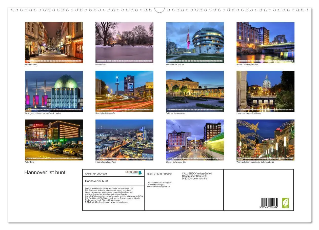 Bild: 9783457899564 | Hannover ist bunt (Wandkalender 2026 DIN A2 quer), CALVENDO...