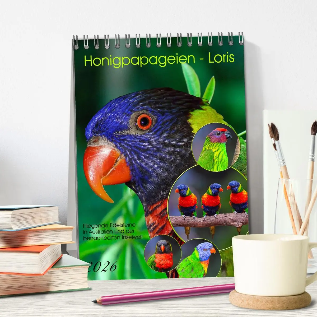 Bild: 9783516299564 | Honigpapageien - Loris (Tischkalender 2026 DIN A5 hoch), CALVENDO...