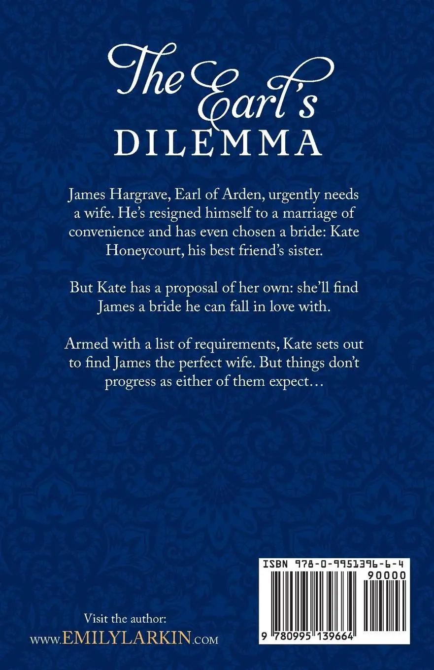 Rückseite: 9780995139664 | The Earl's Dilemma | Emily Larkin | Taschenbuch | Englisch | 2020