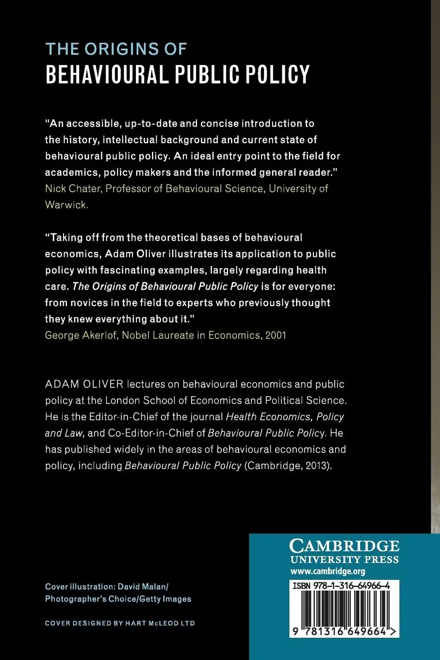 Rückseite: 9781316649664 | The Origins of Behavioural Public Policy | Adam Oliver | Taschenbuch