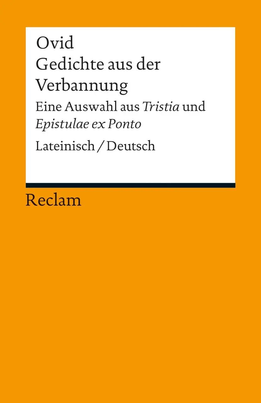 Cover: 9783150189764 | Gedichte aus der Verbannung | Ovid | Taschenbuch | 180 S. | Deutsch