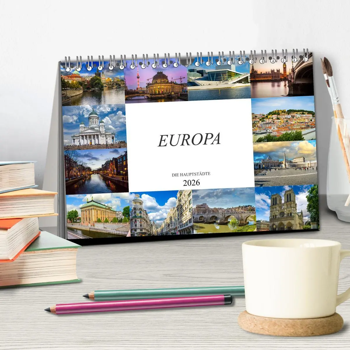 Bild: 9783457799864 | Europa Die Hauptstädte (Tischkalender 2026 DIN A5 quer), CALVENDO...