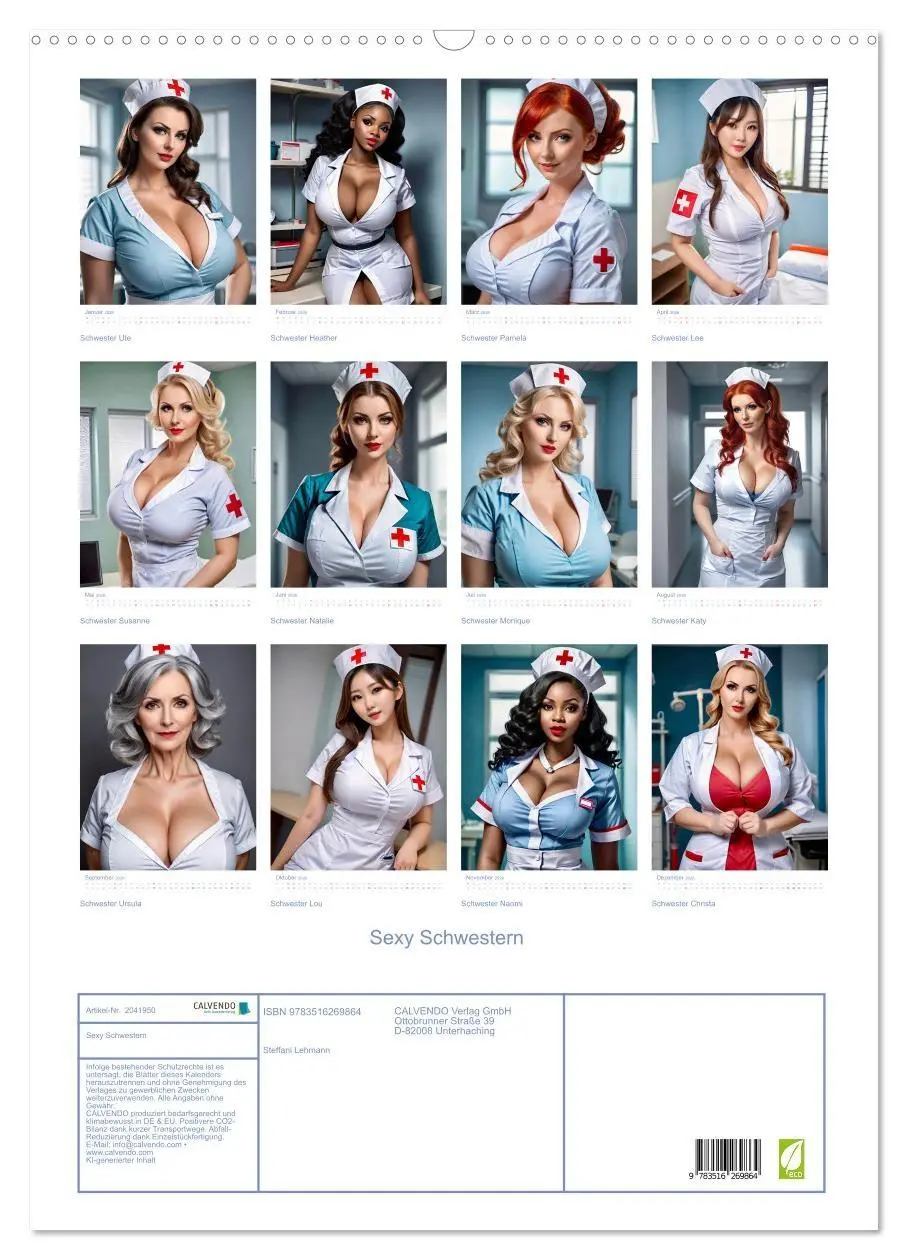Bild: 9783516269864 | Sexy Schwestern (Wandkalender 2026 DIN A2 hoch), CALVENDO...