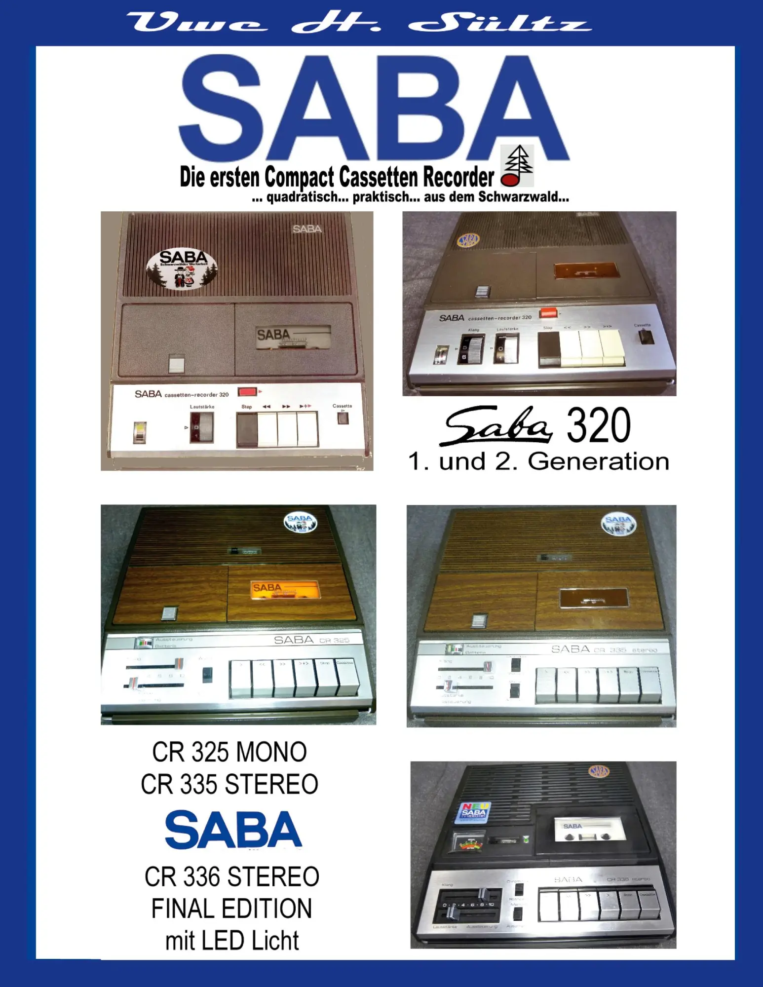 Cover: 9783819209864 | SABA - Die ersten Compact Cassetten Recorder | Uwe H. Sültz | Buch
