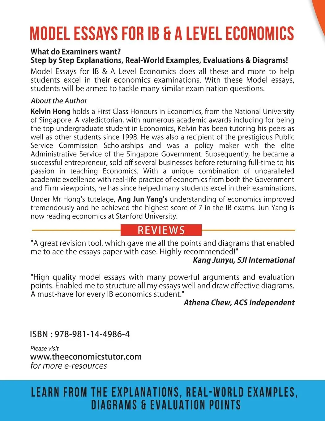 Rückseite: 9789811449864 | Model Essays for IB &amp; A Level Economics | (Microeconomics Vol 1)
