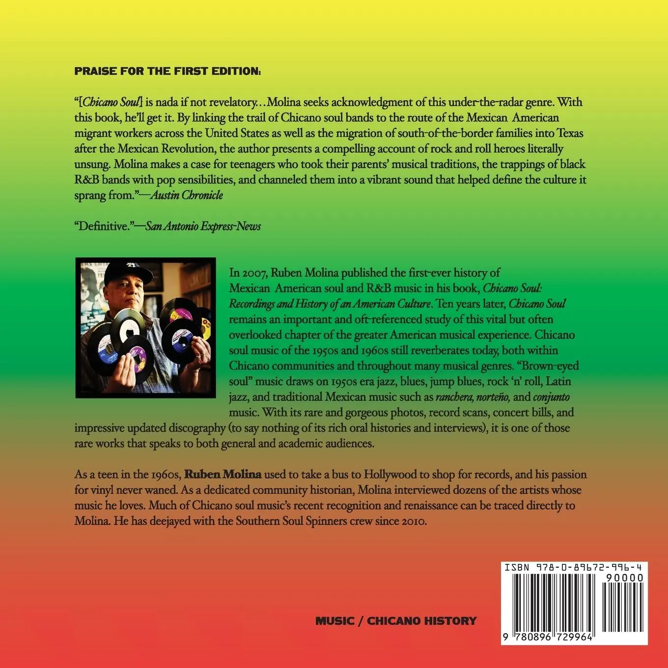 Rückseite: 9780896729964 | Chicano Soul | Ruben Molina | Taschenbuch | Einband - flex.(Paperback)