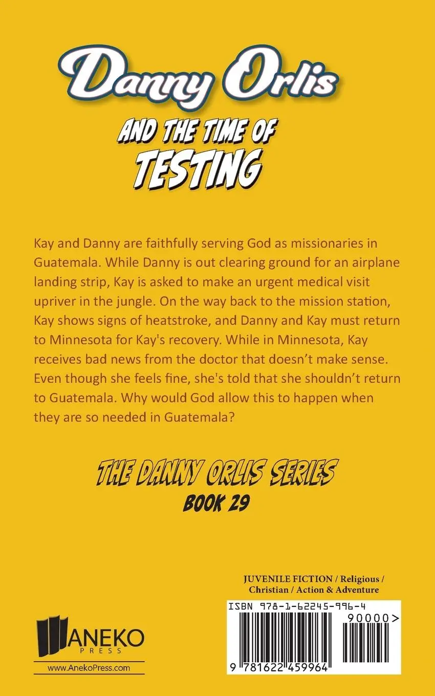 Rückseite: 9781622459964 | Danny Orlis and the Time of Testing | Bernard Palmer | Taschenbuch