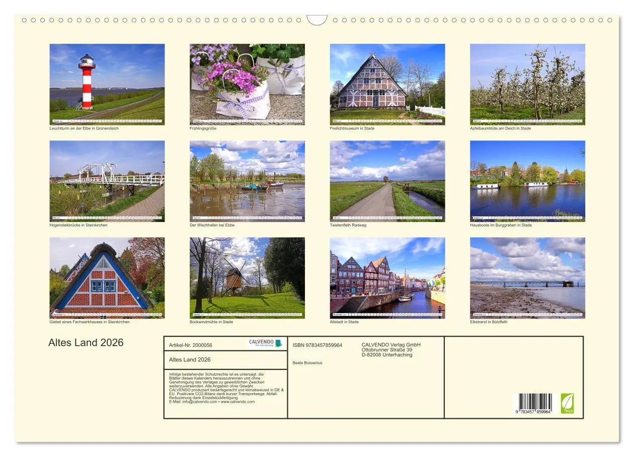 Bild: 9783457859964 | Altes Land 2026 (Wandkalender 2026 DIN A2 quer), CALVENDO...