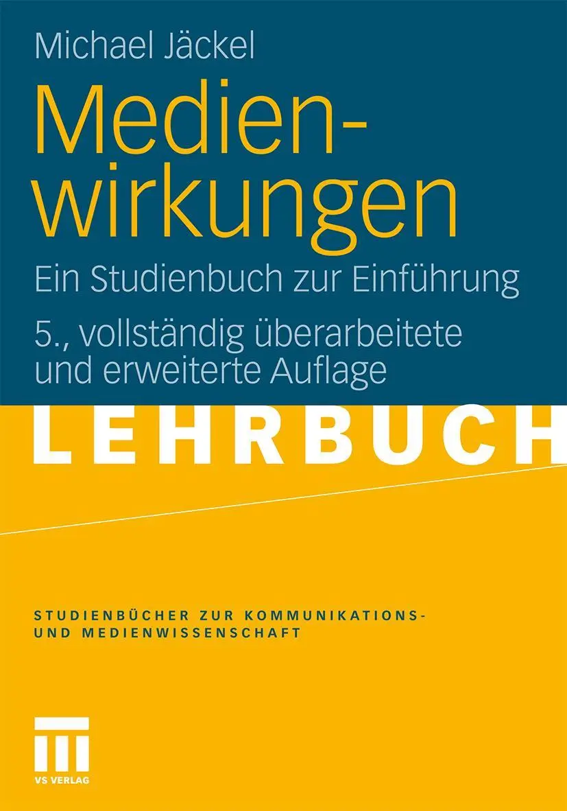 Cover: 9783531179964 | Medienwirkungen | Ein Studienbuch zur Einführung | Michael Jäckel Cover: 9783531179964 | Medienwirkungen | Ein Studienbuch zur Einführung | Michael Jäckel
