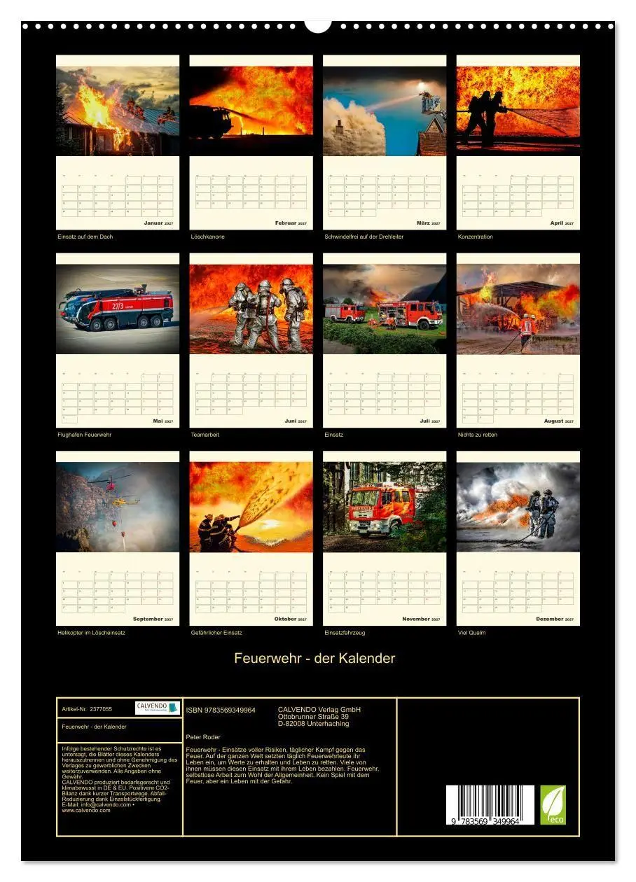 Bild: 9783569349964 | Feuerwehr - der Kalender (hochwertiger Premium Wandkalender 2027...