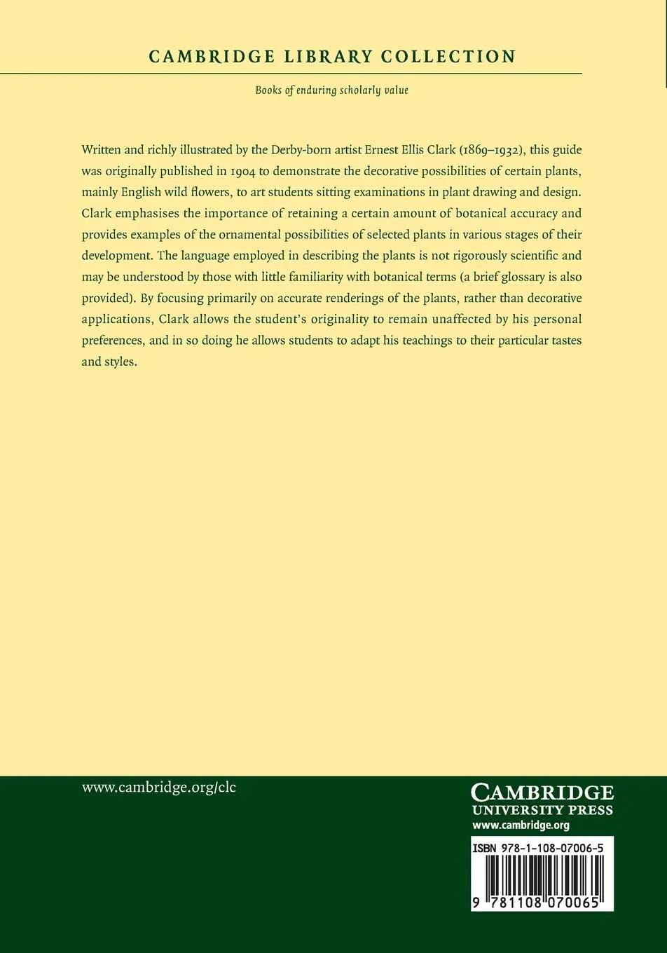 Rückseite: 9781108070065 | A Handbook of Plant-Form | Ernest E. Clark | Taschenbuch | Englisch