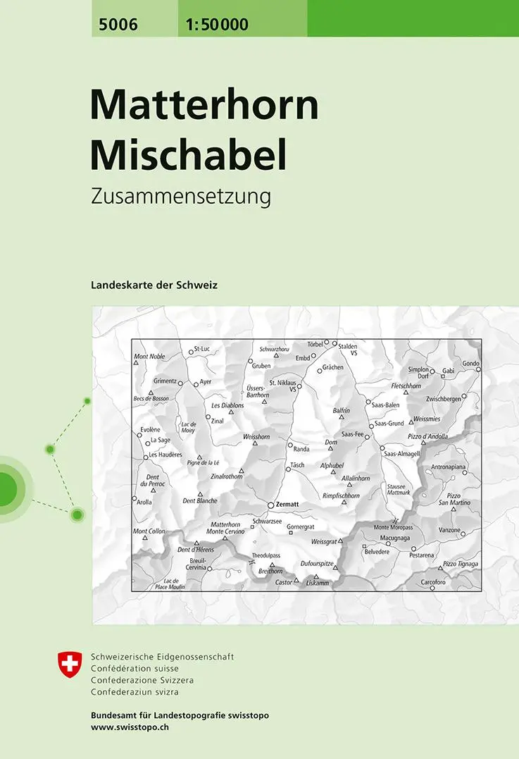 Cover: 9783302050065 | Swisstopo 1 : 50 000 Matterhorn Mischabel | Zusammensetzung | Deutsch