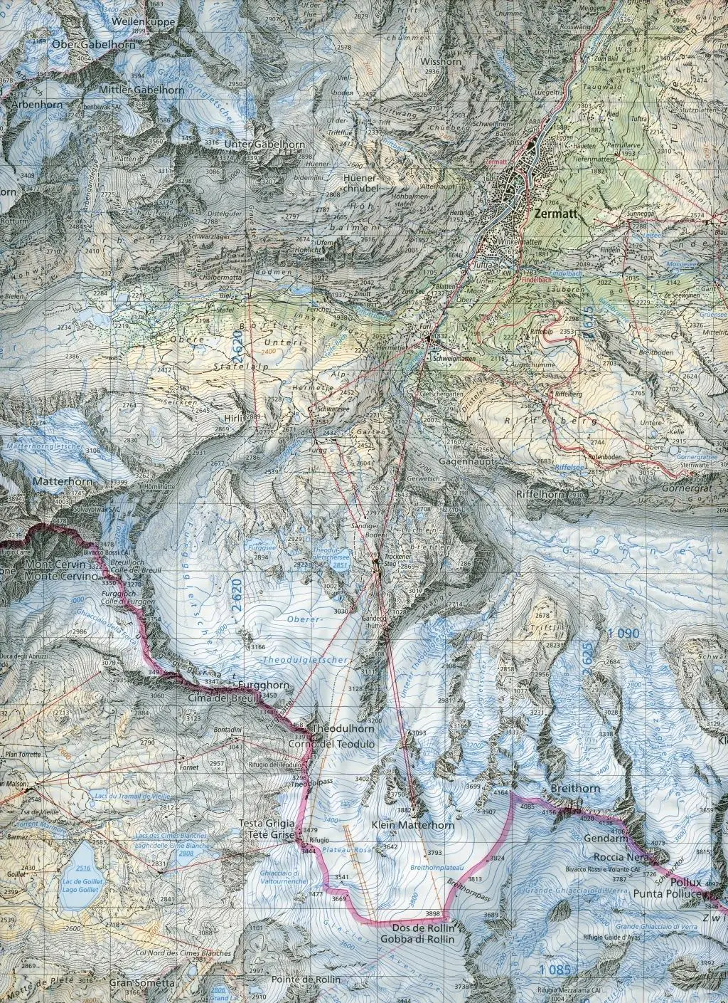 Bild: 9783302050065 | Swisstopo 1 : 50 000 Matterhorn Mischabel | Zusammensetzung | Deutsch